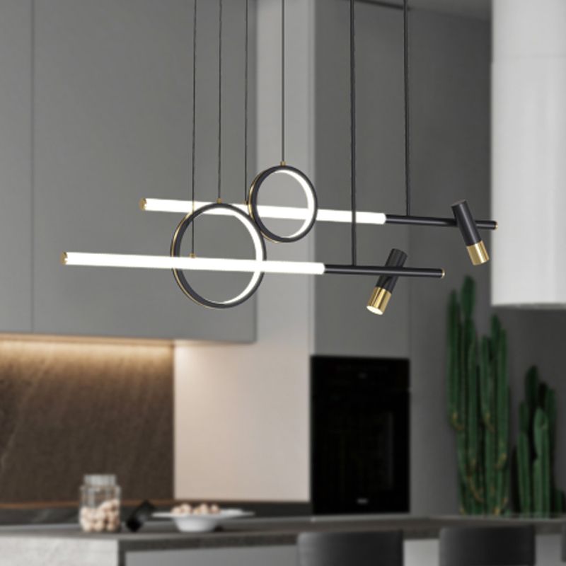 Modern Style Geometry Island Lighting Fixturse Metal Island Pendant Lights