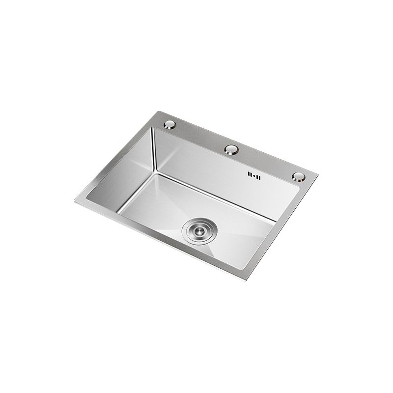 Stainless Steel Drop-In Kitchen Sink Single Bowl Sink with 3 Holes