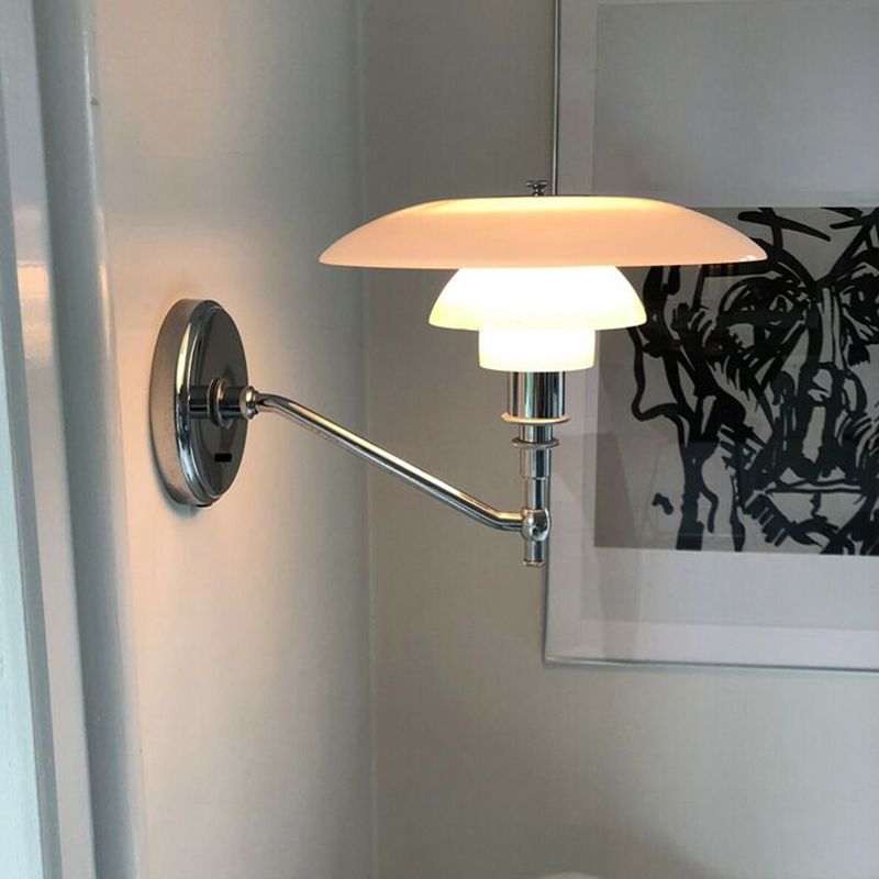 Contemporary Glass Wall Light Fixture Simple Wall Light Sconce for Bedroom