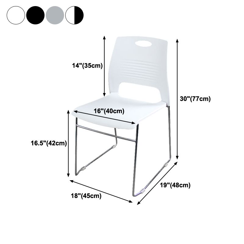 Modern Plastic and Steel Desk Chair with Low Back Home Office Chair