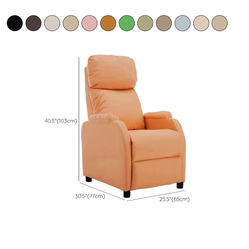 Faux Leather Standard Recliner Manual-Push Botton Recliner Chair with Lumbar