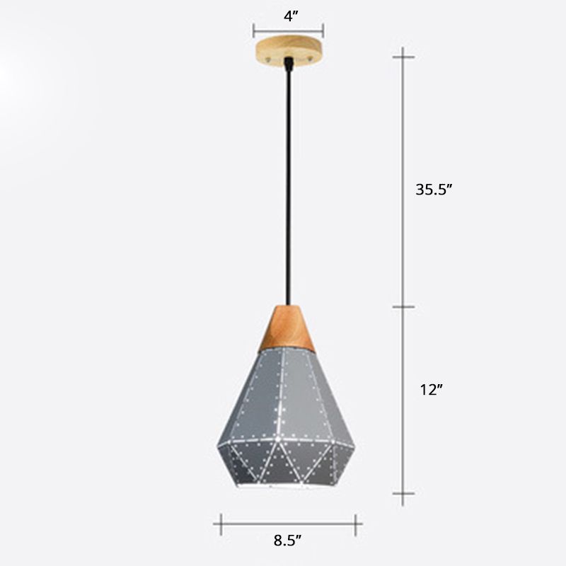 Laser-Cut Hanging Light Fixture Nordic Metal 1 Head Dining Room Ceiling Pendant Lamp