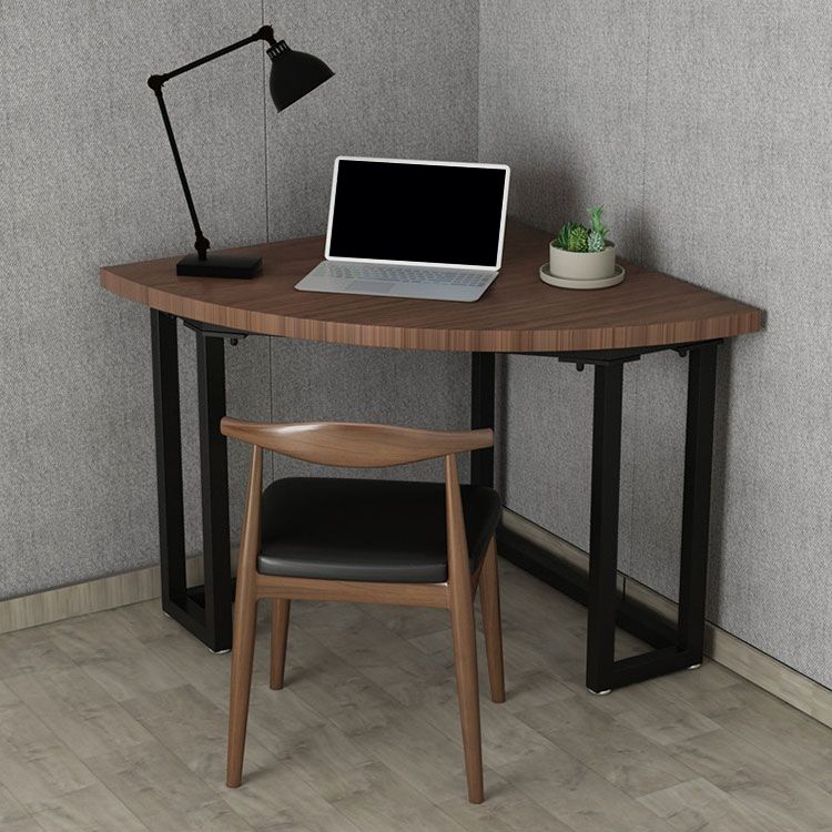 Contemporary Solid Wood Writing Desk Bedroom Office Desk with Black Legs