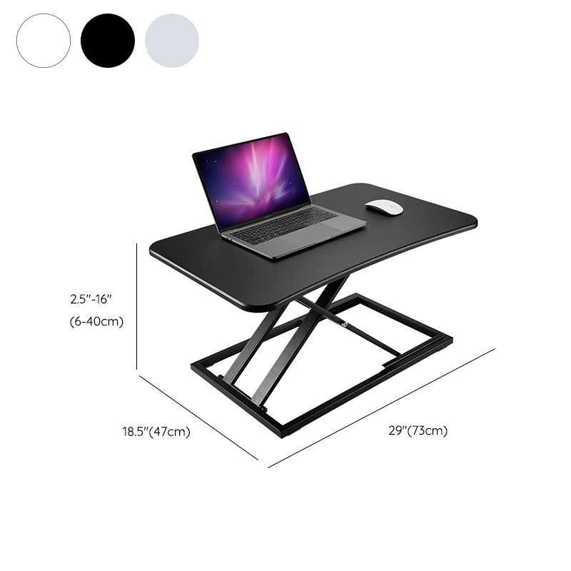 Folding Office Standing Desk Converter Rectangular Shaped in Black/White/Grey