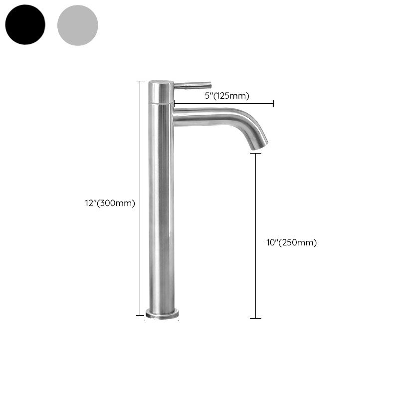 Industrial Vessel Faucet Stainless Steel Lever Handle Bathroom Faucet