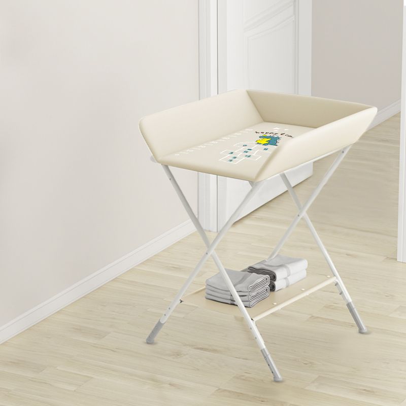 Modern Folding Baby Changing Table Metal Flat Top Changing Table