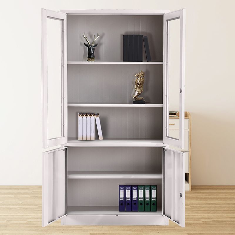 Contemporary File Cabinets Metal Frame Fireproof Vertical File Cabinet with Key Lock