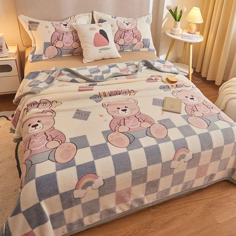 Modern Style Non-Pilling Sheet Cartoon Pattern Ultra-Soft Breathable Sheet