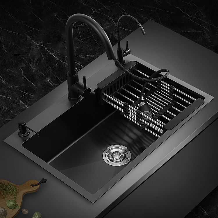 Modern Style Kitchen Sink Overflow Hole Design Stainless Steel Kitchen Sink