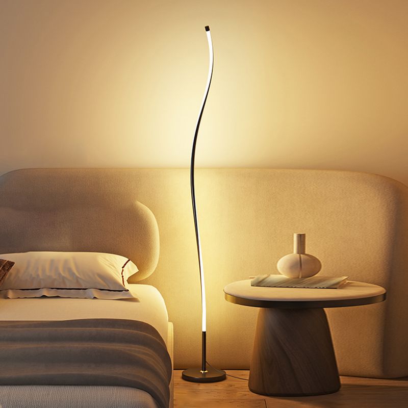 Luce a forma di forma moderna a forma di striscia Metal 1 Luce leggera per la camera da letto