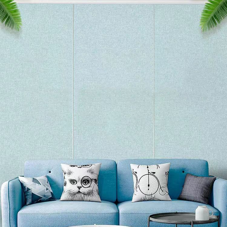 Modern Style Linen Wall Panel Living Room Peel and Stick Wall Paneling