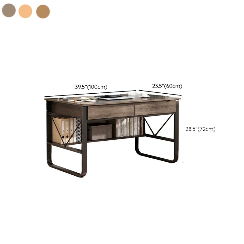 Industrial Office Desk Manufactured Wood Writing Desk for Bedroom