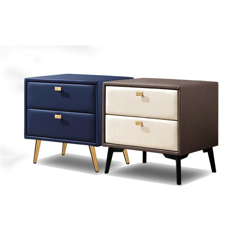 Modern Wooden Nightstand 18.5"/19.6" Tall 2 - Drawer Nightstand