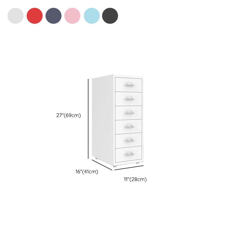 Contemporary File Cabinets Steel Frame File Pedestal with Key Lock