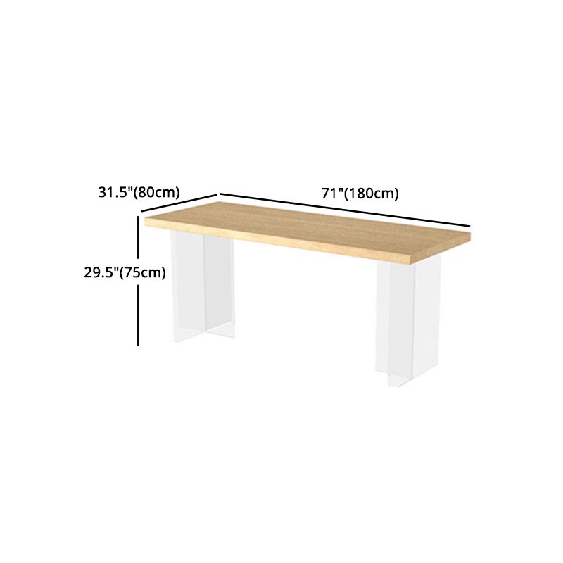 Modern 1/2/5 Pieces Rectangle Dining Table Set Solid Wood Dining Table with Chairs