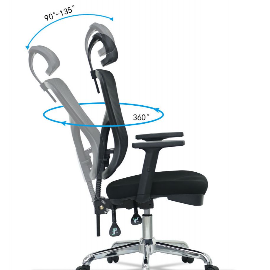 Modern Computer Chair Adjustable Arms Chair Lumbar Support Chair