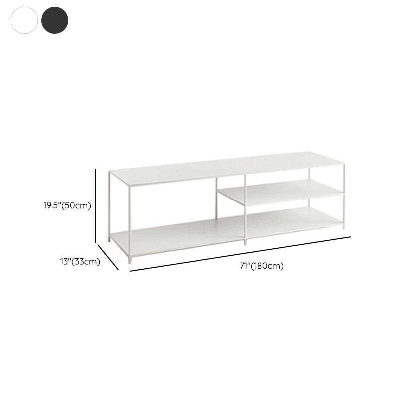 Industrial TV Media Stand Open Shelving TV Stand Console with Shelves