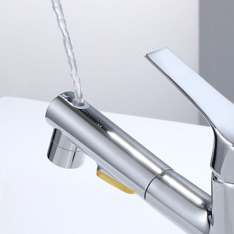 Modern Sink Faucet Solid Color Metal Vessel Sink Bathroom Faucet