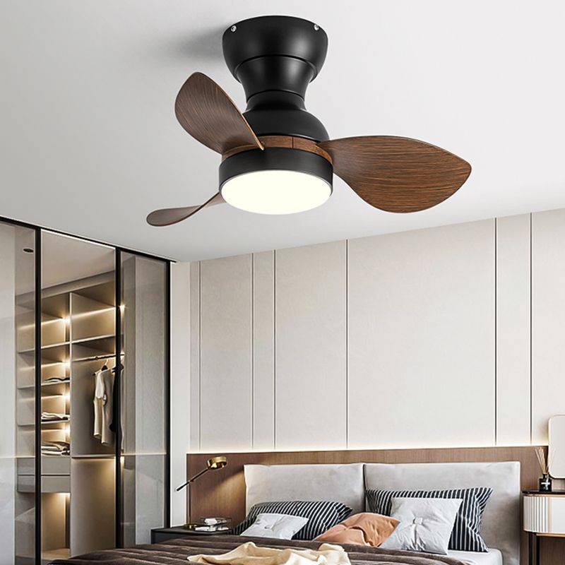 Fan Shape Metal Ceiling Fans Kid Style Single Light Flush Ceiling Fan