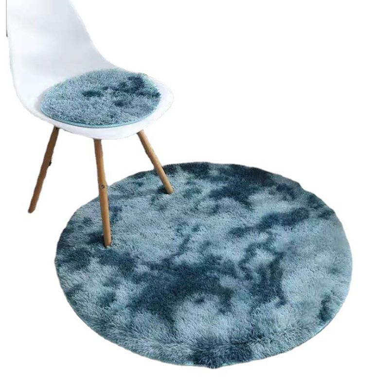 Modern Tie-dye Rug Round Colorful Carpet Home Decor Carpet with Non-Slip Backing