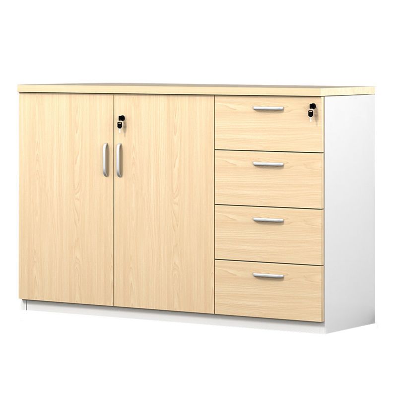 Lateral File Cabinet Wood Locking File Cabinet with Storage Shelves