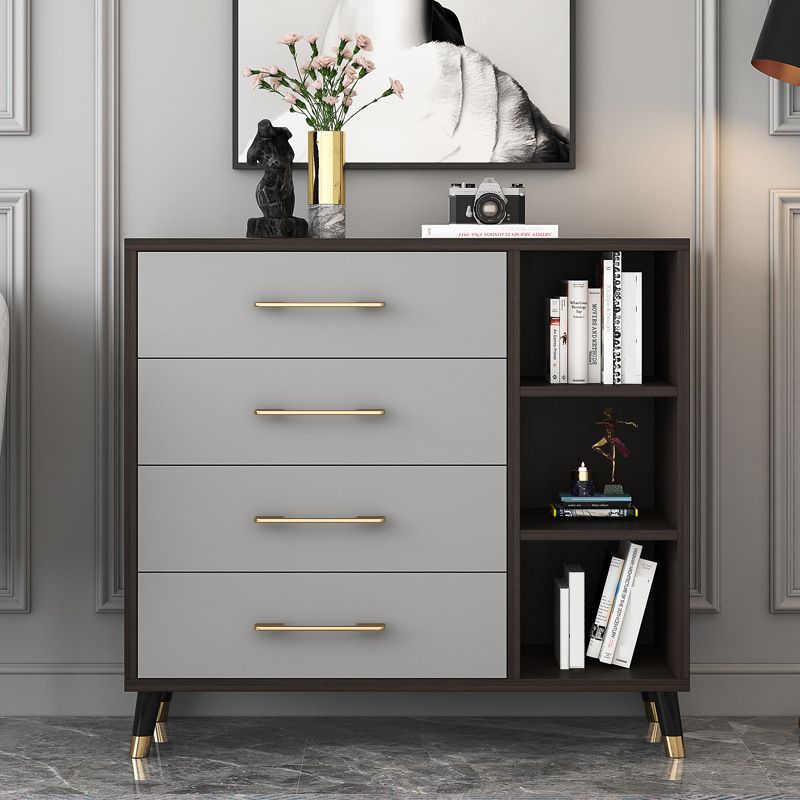 Classic Glam Bedroom Storage Chest Soft-Close Drawers Wood Dresser