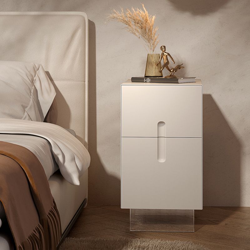 Contemporary Night Table Wooden Bedside Cabinet with Drawers