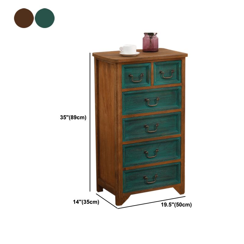 Traditional Solid Wood Storage Chest Vertical Bedroom Dresser