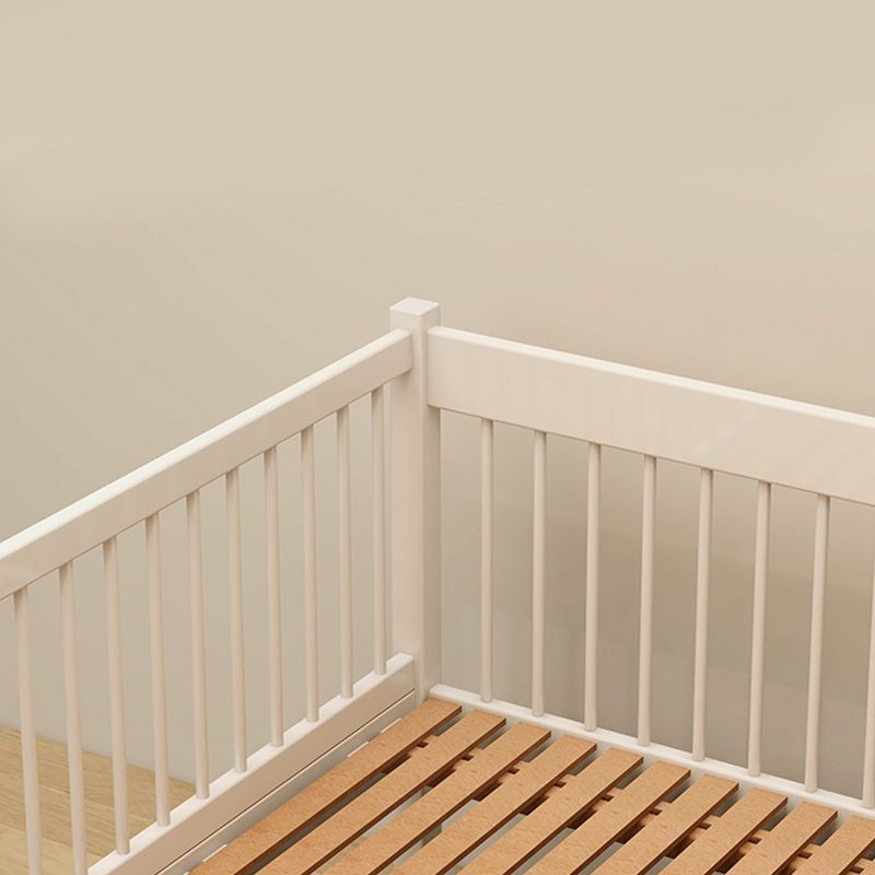 Solid Wood Toddler Bed Detachable Guardrails Kids Bed with Staircase