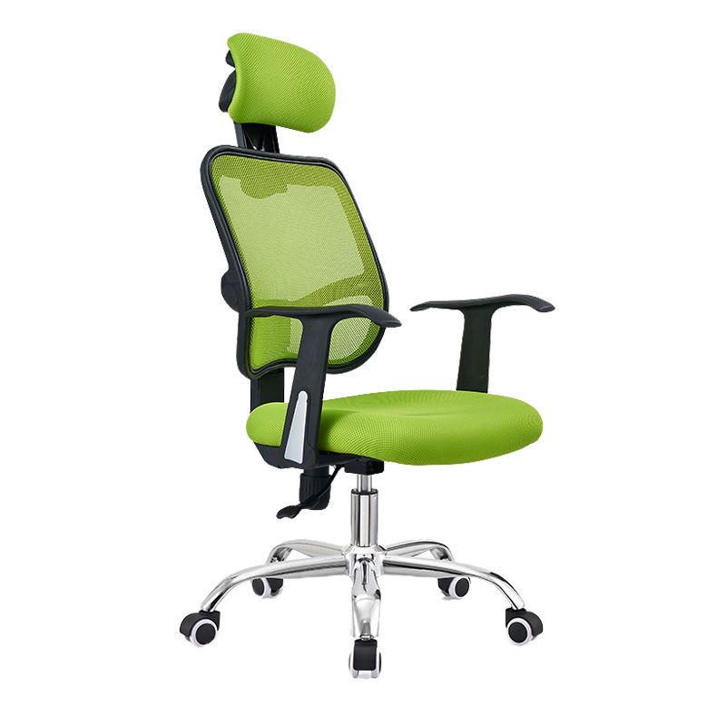 Modern Swivel Wheels Desk Chair Fixed Arms Tilt Mechanism Office Chair