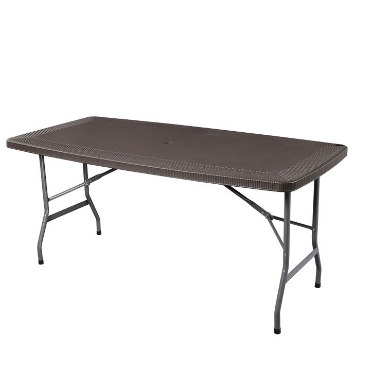 Contemporary Style Camping Table Rectangle Shape Plastic Water Resistant Table