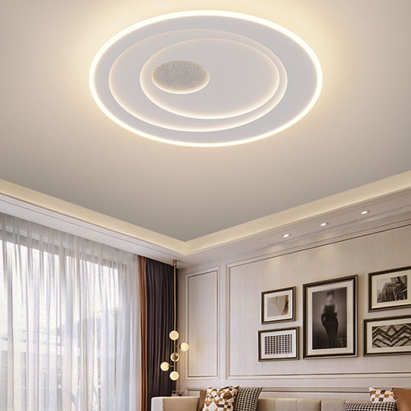 Contemporary Flush Mount Lighting LED White Ceiling Light for Home