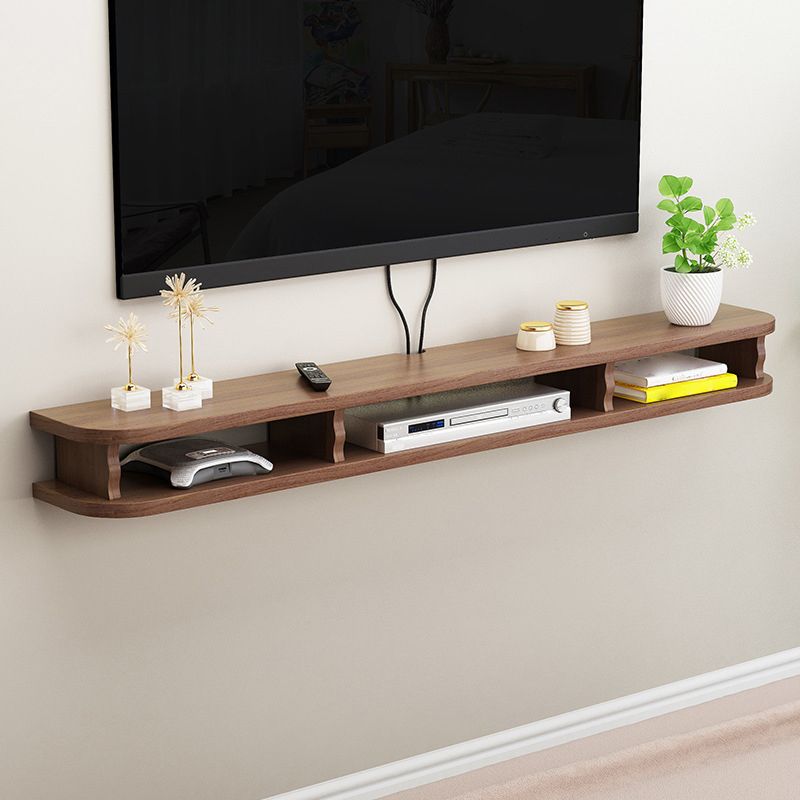 Engineered Wood Floating TV Stand Scandinavian Style TV Cabinet with Shelves