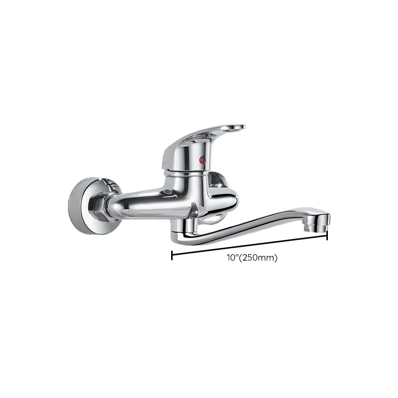 Modern Kitchen Faucet Single Level No Sensor Bar Faucet in Silver