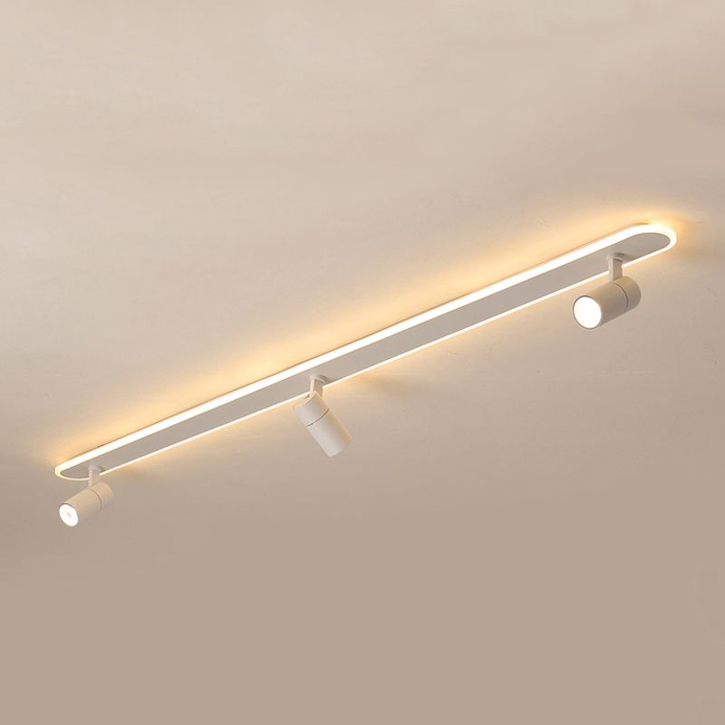 Aluminium lineaire inbouwarmatuur, nieuw modern wit plafondmontagearmatuur met spotlight