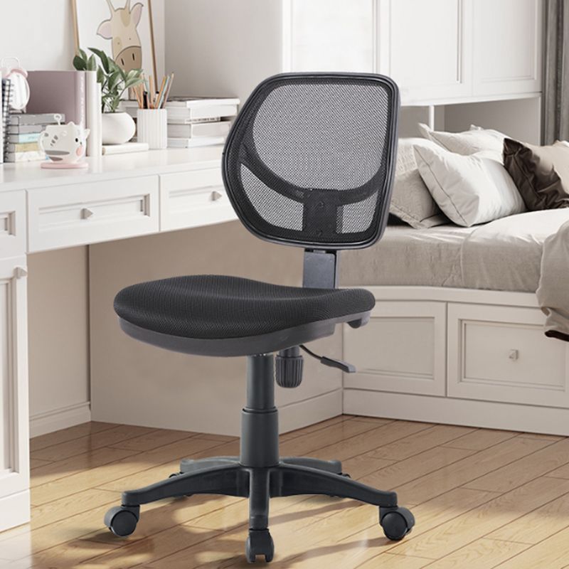 Modern No Arm Desk Chair Wheels Included Conference Chair for Office