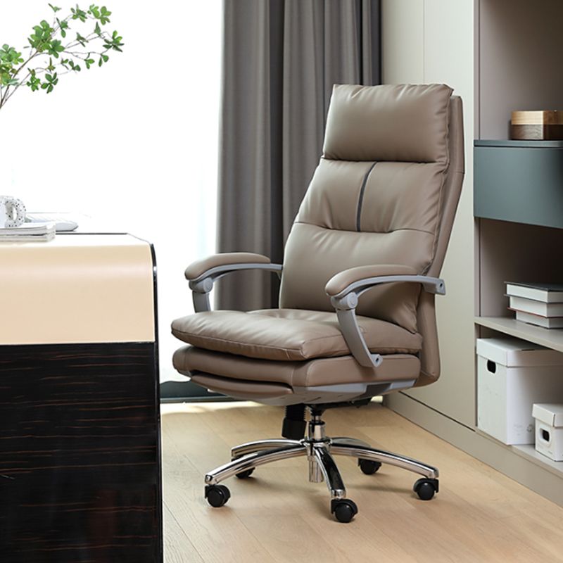 Modern Padded Arms Desk Chair Ergonomic Office Chair with Wheels