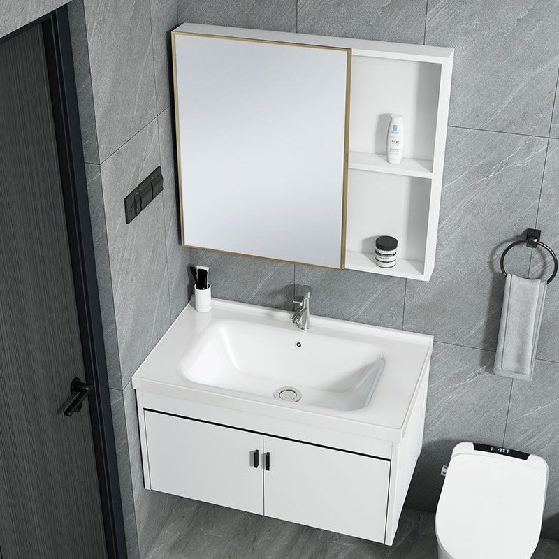 Wall-mounted Bathroom Vanity Modern Single-Sink Space Saver Vanity