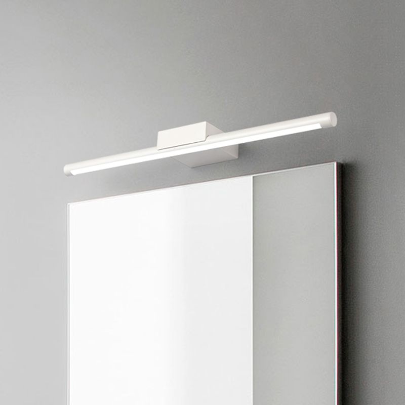 Iluminación de tocador de polo simplicidad de montaje de pared led blanco de metal en luz cálida/blanca, 16 "/19.5" /23.5 "longitud