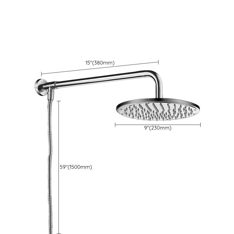 Contemporary Style Shower Head Bathroom Fixed Shower Head with Round and Square Shape