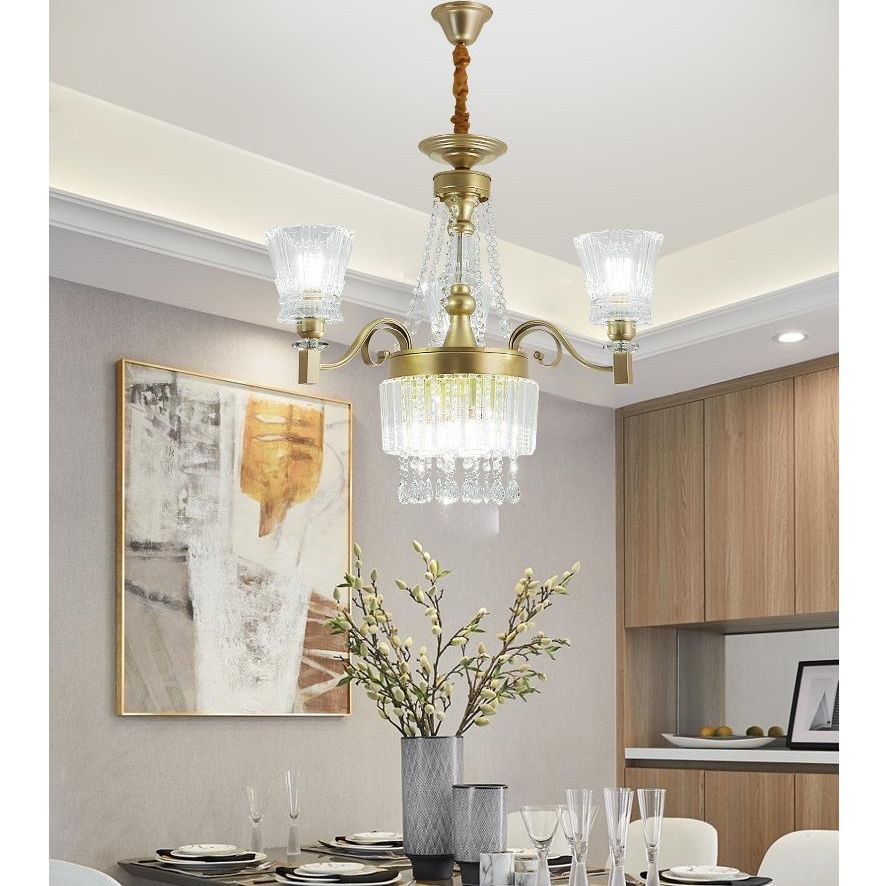 Sputnik Ceiling Chandelier Contemporary Crystal 11/13/15 Heads 37.5"/40.5"/41" Wide Satin Brass Hanging Light