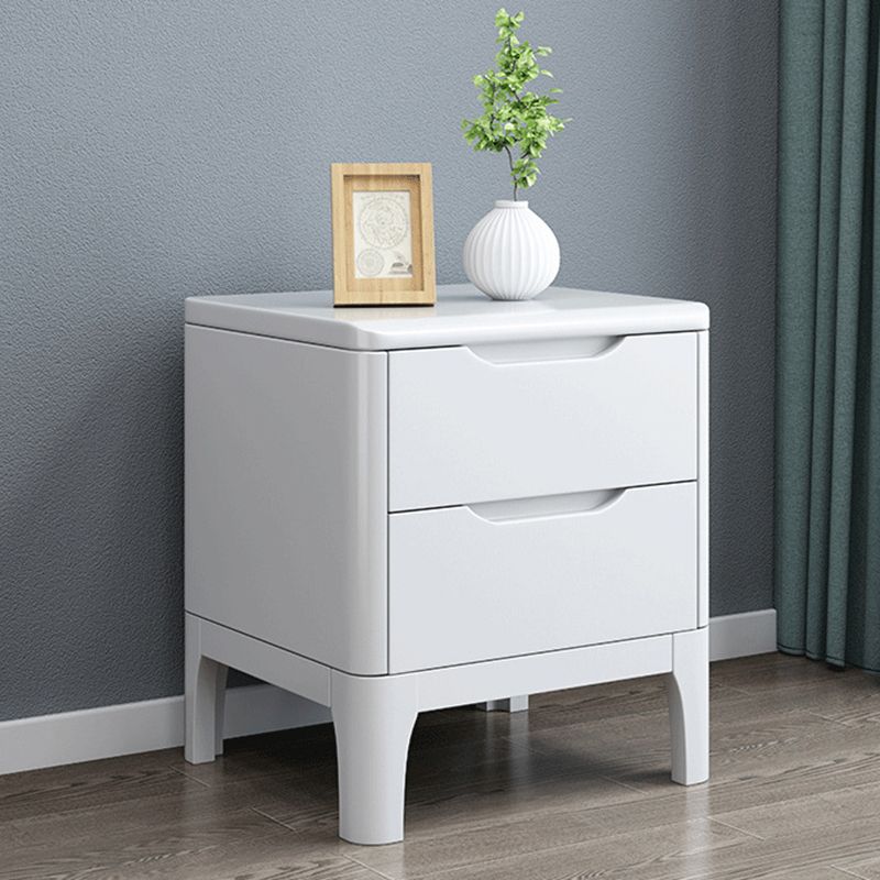 Solid Wood Bedside Cabinet Traditional Bed Nightstand for Bedroom