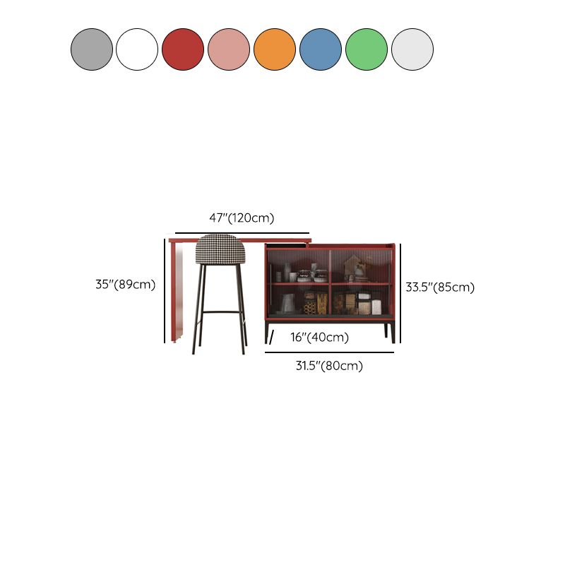 Modem & Contemporary Wood Rectangle Bar Stool Table for Living Room