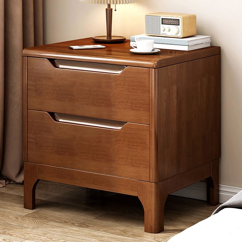 20 Inch H Nightstand 2-Drawer Storage Solid Wood Legs Included Night Table