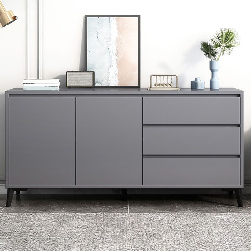 Modern 2 Doors Sideboard Wooden Buffet Table with Cabinets for Dining Room