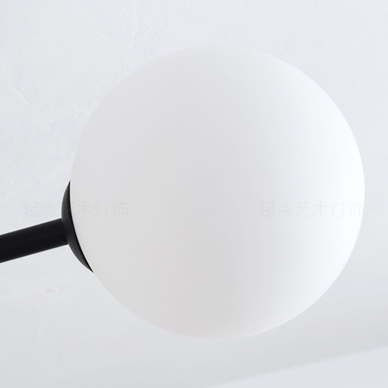 Modern Simple Ceiling Lamp Ball Shape Pendant Light with Glass Shade for Living Room