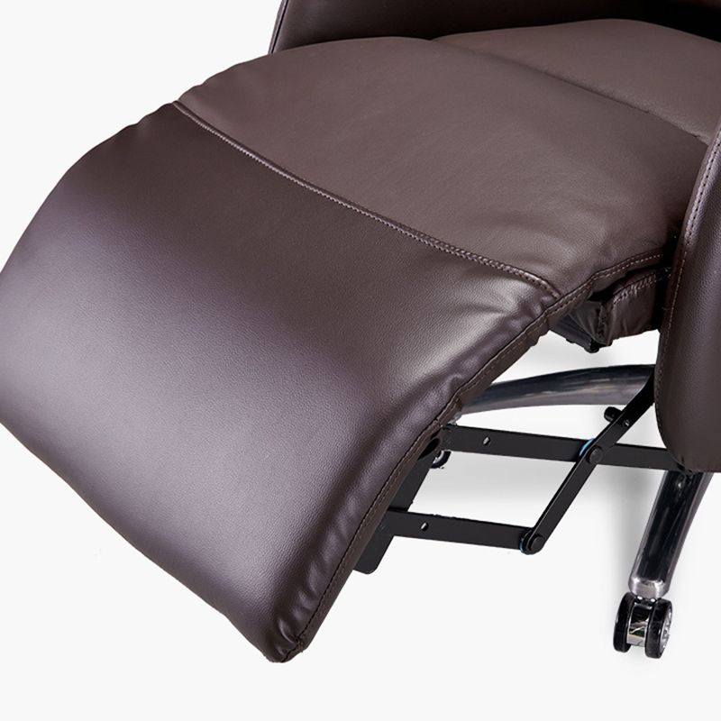 Modern Slide Office Chair Armless Leather Adjustable Seat Height Chair