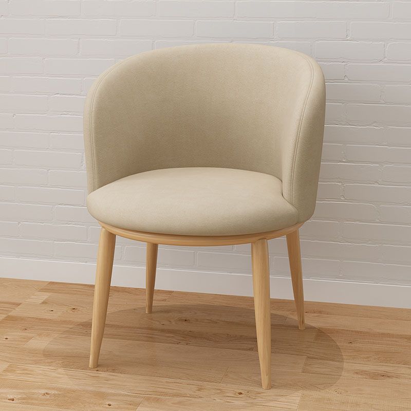 Modern Style Natural Iron Arm Chair Upholstered Side Chair for Dining Room