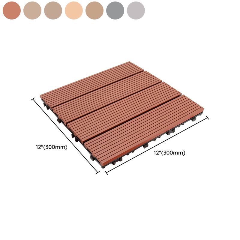 Interlocking Deck Tile Solid Color Water-Resistant Composite Deck Tile Kit