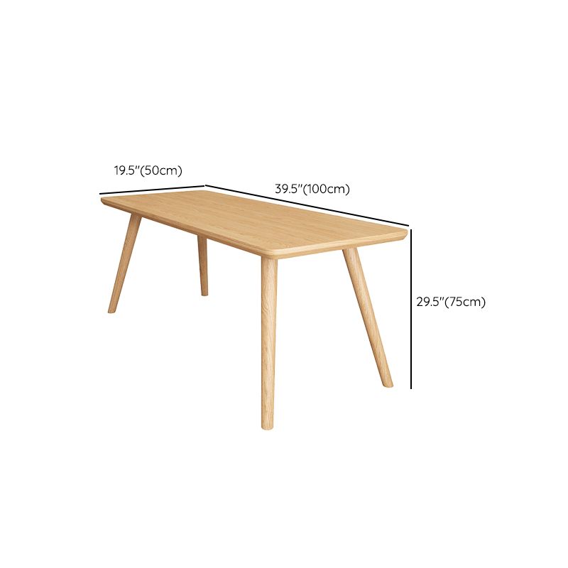 Rectangular Shaped Executive Desk Natural Writing Desk for Office